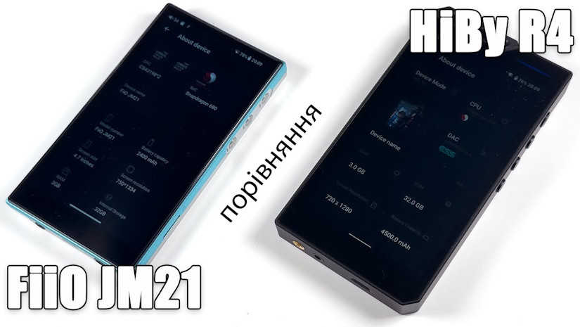 FiiO JM21 та HiBy R4 — швидке порівняння