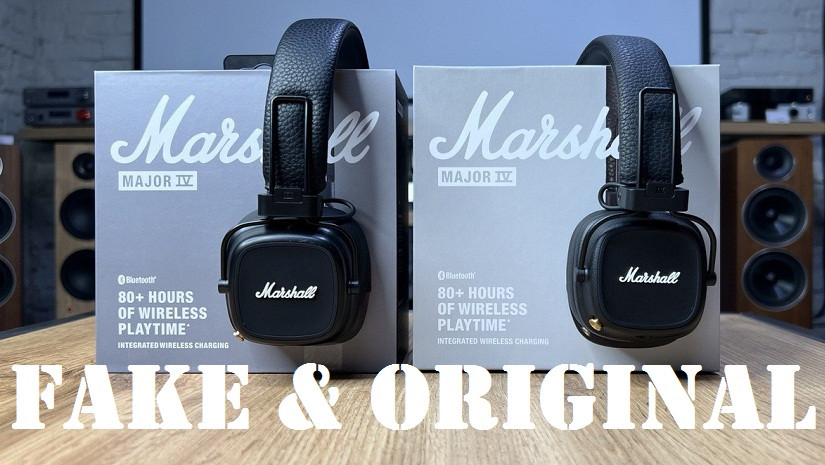 Як відрізнити підробку навушників Marshall. Огляд та порівняння Marshall Major 4 – Original vs Fake