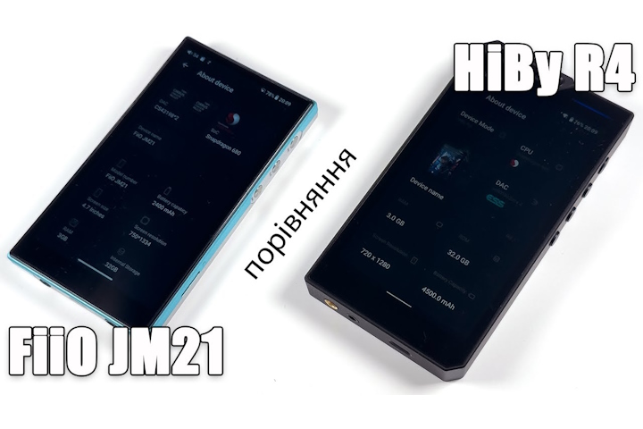 FiiO JM21 та HiBy R4 — швидке порівняння