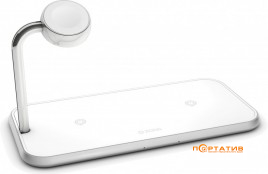 Zens Dual Aluminium Wireless Charger + Apple Watch 10W White (ZEDC05W/00)
