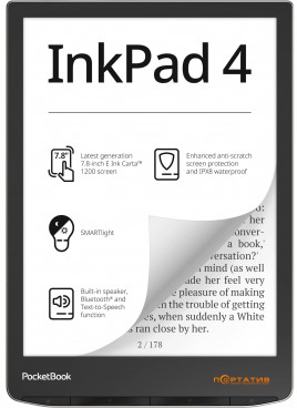 PocketBook 743G InkPad 4, Stardust Silver (PB743G-U-CIS)