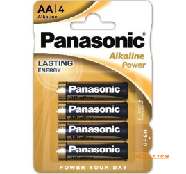 Батарейка Panasonic ALKALINE POWER AA BLI 4 (LR6REB/4BPR)