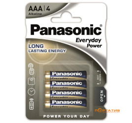 Батарейка Panasonic EVERYDAY POWER AAA BLI 4 ALKALINE (LR03REE/4BP)