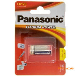 Батарейка Panasonic CR 123 BLI 1 LITHIUM (CR-123AL/1BP)