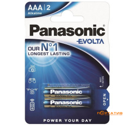 Батарейка Panasonic EVOLTA AAA BLI 2 ALKALINE (LR03EGE/2BP)
