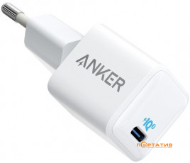 Anker Wall Charger PowerPort III 20W Nano USB-C White (A2633G22)
