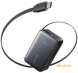 Anker Nano 10000 mAh 45W Built-In USB-C Cable Black (A1638H11)