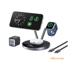 Anker Prime Wireless Charging Station (3-in-1, Qi2, AirCool) (B25X7G11)