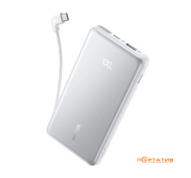 Anker 10000 mAh 22,5W PD Built-In USB-C Cable White (A110DH21)