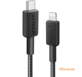 Anker 322 USB-C to Lightning - 1.8m Nylon Black (A81B6G11)