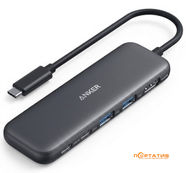 Anker 332 USB-C Hub 5-in-1, PD in 100W, 4K HDMI, 2xUSB-A, USB-C 5Gbps (A8355H11)