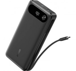 Anker 20000 mAh 87W PD Built-In USB-C Cable Black (A1383H11)