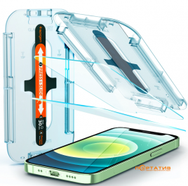 Spigen iPhone 12 Mini Screen Protector EZ FIT GLAS.tR SLIM 2Pack (AGL01811)