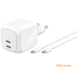 Belkin BoostCharge Pro GaN PD 67W + Type-C 2m Cable White (WCH020KQ2MWH-B6)