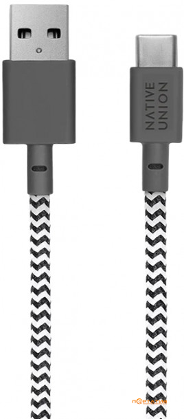 Native Union Belt Cable USB-A to USB-C Zebra (1.2 m) (BELT-AC-ZEB-NP)