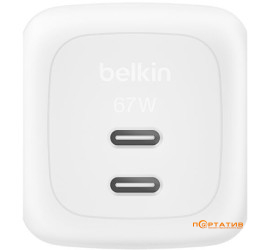 Belkin BoostCharge Pro GaN PD 67W White (WCH020KQWH)