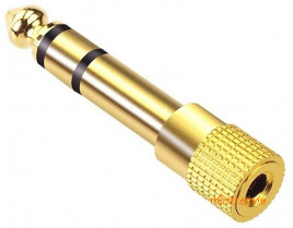 Beyerdynamic Jack adaptor plugged 3,5mm socket to 6,3mm jack gold
