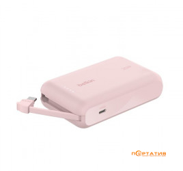 Belkin Power Bank 10000 20W PD Integrated USB-C Pink (BPB021HQPK)