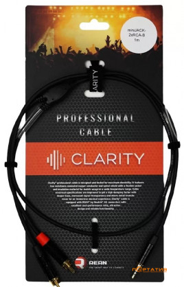 Clarity miniJACK-2xRCA-B/1m