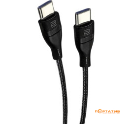 Cutana USB-C to USB-C 60W Woven Cable Black 1.2m