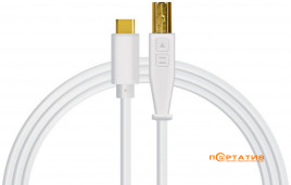 DJ Techtools Chroma Cables: USB-C White (Type-C to USB-B)