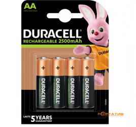 Duracell AA 2500mAh NiMh 4шт (5016999/5007308)