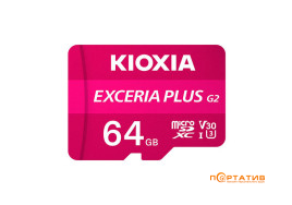 Kioxia microSDXC 64GB Exceria Plus G2 Class 10 U3 V30 + Adapter (LMPL2M064GG2)