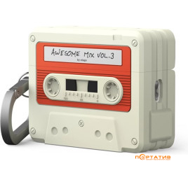 Elago Cassette Tape Hang Classic White/Red for Airpods Pro 3rd Gen (EAPP3TAPE-HANG-CWHRD)
