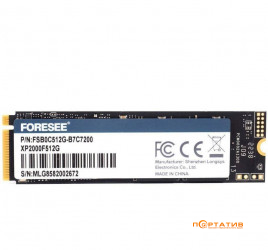 Foresee SSD 512GB M.2 NVMe (2280) XP2000 (FSB0C512G-B7C7200)