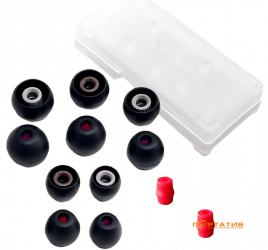 Final Audio Earpiece Type E Black (set 5 pair) (FI-EPEBLBL2A4_EN)