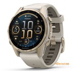 Garmin Fenix 8 43 mm AMOLED Sapphire, Soft Gold (010-02903-11)
