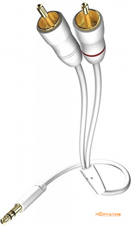 Inakustik Star 3,5mm Mini Jack > 2 x RCA white 0,75m