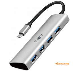 WiWU Alpha 440 Type-C to 4 USB (Gray)