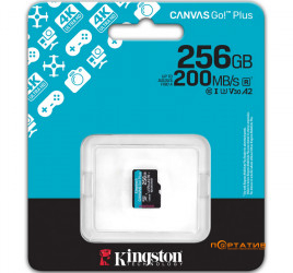 Kingston microSDXC 256GB C10 UHS-I U3 A2 V30 R200/W160MB/s (SDCG4/256GBSP)