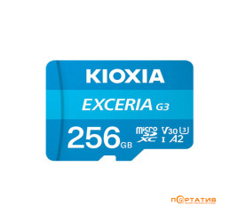 Kioxia microSDXC 256GB Exceria G3 Class 10 U3 V30 + Adapter (LMEX3L256GG2)