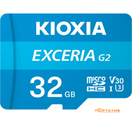 Kioxia microSDHC Card 32GB Exceria G2 Class 10 UHS U1 (LMEX2L032GG2)