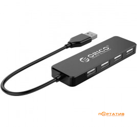 ORICO USB 2.0 4 ports Hub Black (FL01-BK-BP)