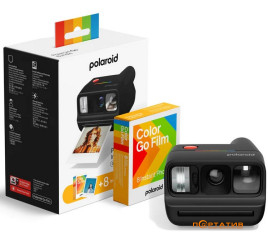 Polaroid Go Gen 3 Black + Color Film Bundle (8 photos)