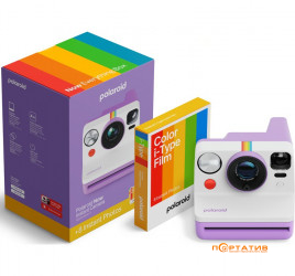 Polaroid Now Gen 3 Purple + Color Film Bundle (8 photos)