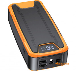 PowerPlant 30000mAh, PD 65W, DC 12-19V, 10 connectors, USB-C, 2xUSB-A, Solar Panel (PB930968)