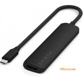 Satechi 4-in-1 USB-C Slim Multiport 4K Black (ST-P4SK)