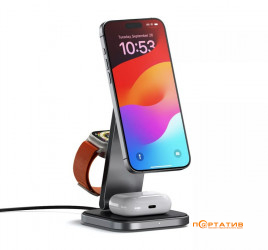 Satechi 3-in-1 Foldable Qi2 Wireless Charging Stand Space Gray (ST-Q31FM-EA)