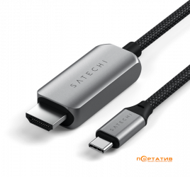 Satechi USB-C to HDMI 2.1 8K Cable Space Gray 1.8 m (ST-YH8KCM)