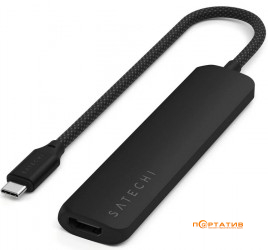 Satechi 6-in-1 USB-C Slim Multiport 4K Black (ST-P6SK)