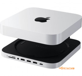 Satechi Mac Mini M4 Stand & Hub with SSD Enclosure Silver (ST-GNMMES)