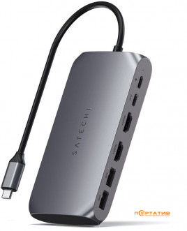 Satechi Aluminum USB-C Multimedia Adapter M1 Space Gray (ST-UCM1HM)