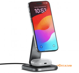 Satechi 2-in-1 Foldable Qi2 Wireless Charging Stand Space Gray (ST-Q21FM)