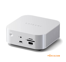 Satechi Thunderbolt 5 CubeDock Station with SSD Enclosure Silver (ST-DT5CES-EU)