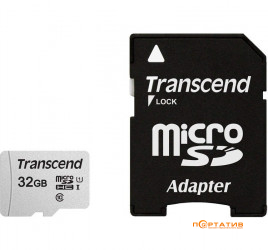 Transcend microSDHC 300S 32GB UHS-I U1 + adapter (TS32GUSD300S-A)