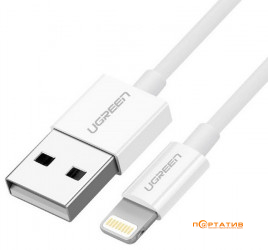 UGREEN US155 USB Lightning Cable 1m White (20728)